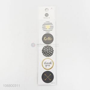 Hot sale 10pcs gold stamping sticker diary paper stickers