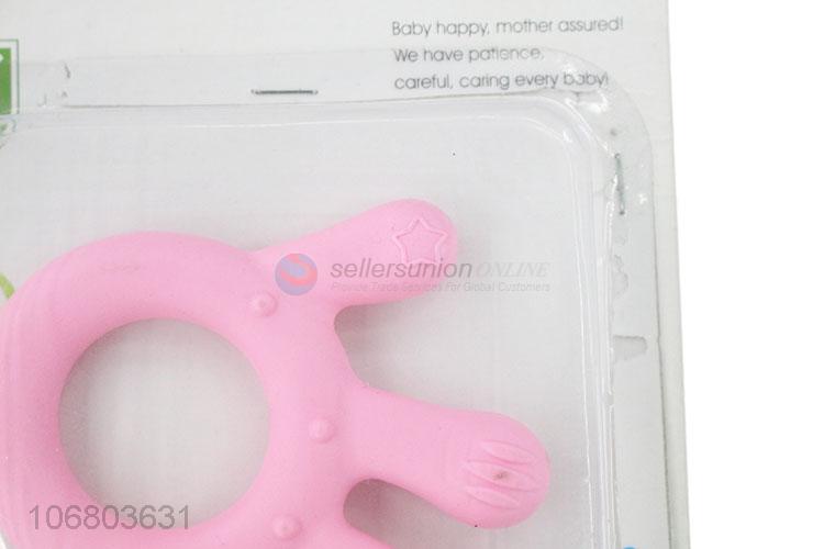 China maker soft food grade silicone baby teether chew toys