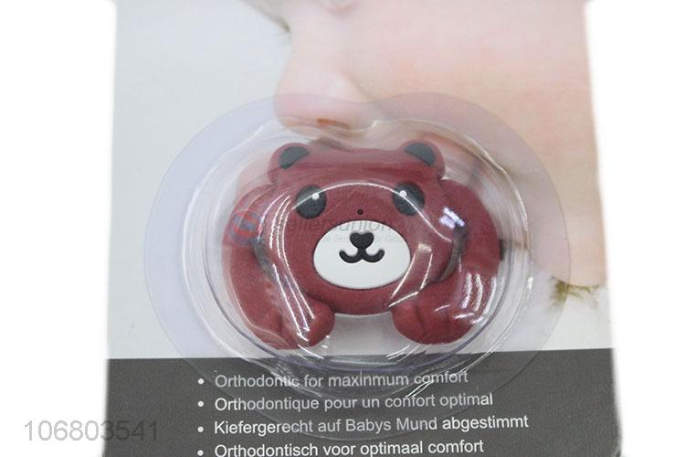 Reliable quality cartoon bear silicone baby nipples teething pacifier
