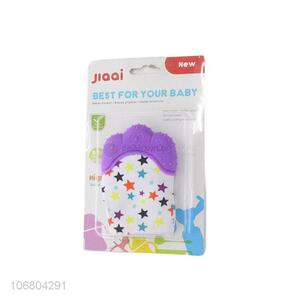 Factory price food grade silicone baby teething glove