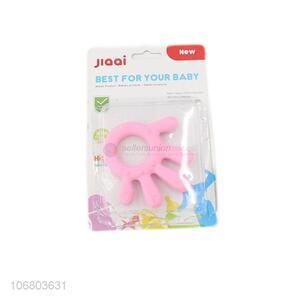 China maker soft food grade silicone baby teether chew toys