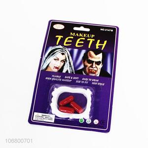 Best Sale Halloween Dracula Teeth Toy Vampire Fangs With Blood Bag