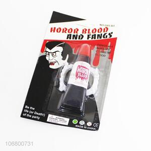 Cheap scary halloween party horor blood and vampire fangs