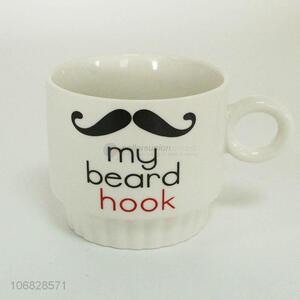Good sale mustache pattern ceramic cup porcelain cup