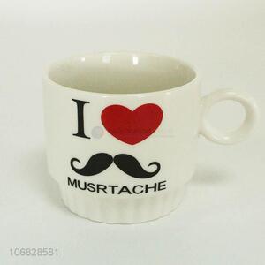 Wholesale mustache design ceramic cup fashion drinkware