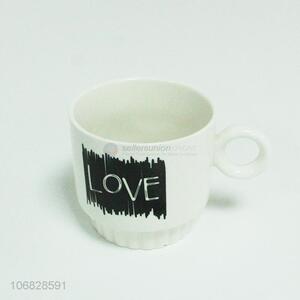 Good quality trendy love pattern ceramic coffee mug