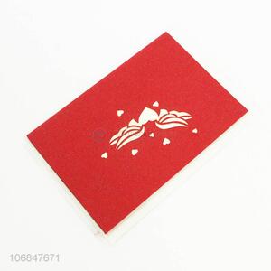 Lowest Price Fashion Printing Red Paper Greeting Card