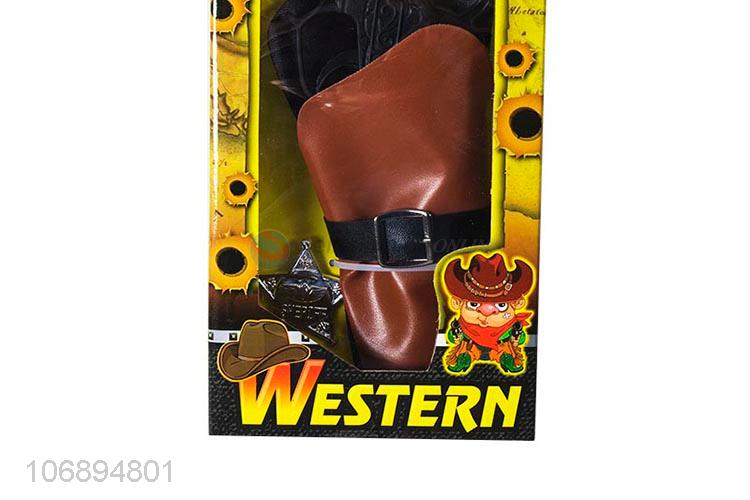 Top Quality Black Western Cowboy Gun Set Toy Gun