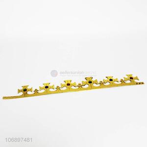 Wholesale party supplies gold adjustable plastic cross crown
