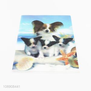 Latest style plastic pp file folder cute dog pattern file bag