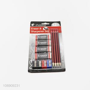 Good Factory Price Eraser Pencisl Sharpener Stationery Set