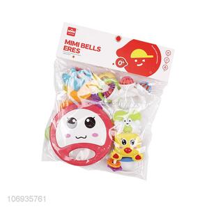 Custom Infant Educational Toy Plastic Baby Rattle Bell Toys Set