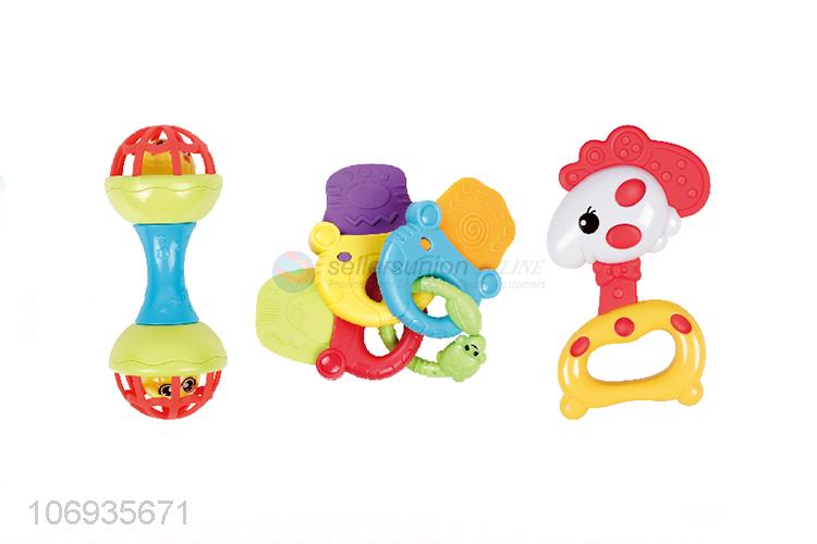 High Quality Plastic Baby Rattle Hand Shake Bell Ring Educational Toys Set