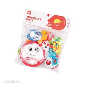 Top Selling Educational Toys Hand Shaker Bell Plastic Rattle Bell Toy Set