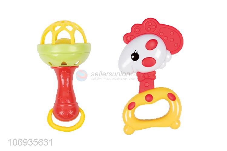 Factory Sales Plastic Baby Toys Hand Shake Bell Ring Toys Educational Toys