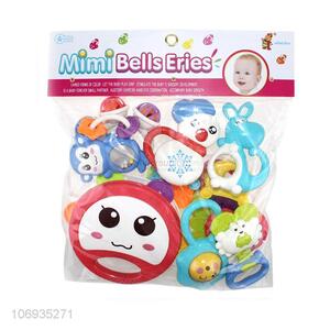 High Quality Plastic Rattle Baby Ring Bell Toys Set
