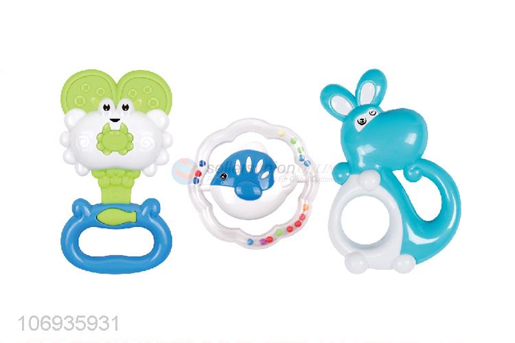 Hot Selling Lovely Infant Educational Toy Plastic Baby Hand Shake Bell Toy Set