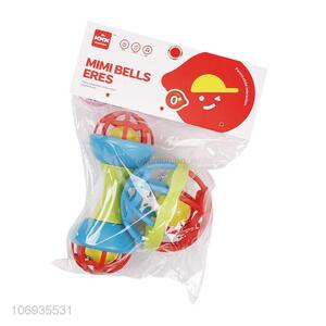 Hot Selling Plastic Mini Happy Hand Shake Bell Rattle Baby Toys Set