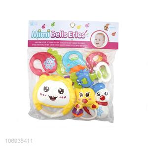 New Product Baby Educational Rattle Rings Bell Plastic Shaking Rattle Toys Set