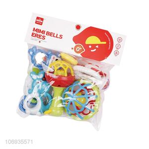 Best Price Cute Cartoon Plastic Baby Rattle Grasping Hand Shaking Bell Toy