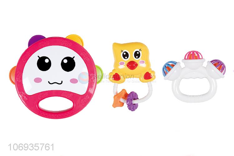 Custom Infant Educational Toy Plastic Baby Rattle Bell Toys Set