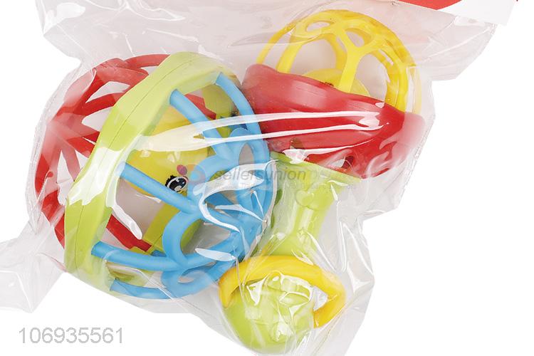 Direct Price Cartoon Hand Bell Toy Baby Rattle Set Shaking Plastic Toys Set