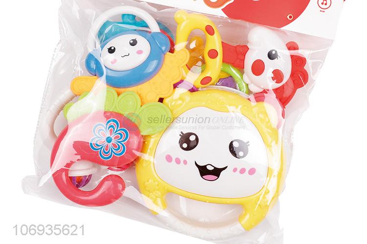Hot Sale Lovely Infant Educational Toy Plastic Baby Toy Hand Shake Bell Toy Set