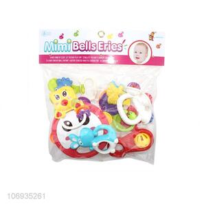 Promotion Custom Plastic Baby Rattle Infant Bed Bell Toys Set