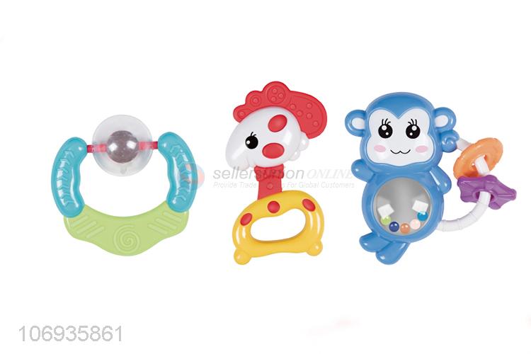 Cheap Baby Toys Lovely Plastic Baby Shaking Hand Bell Baby Rattle Play Set Toys