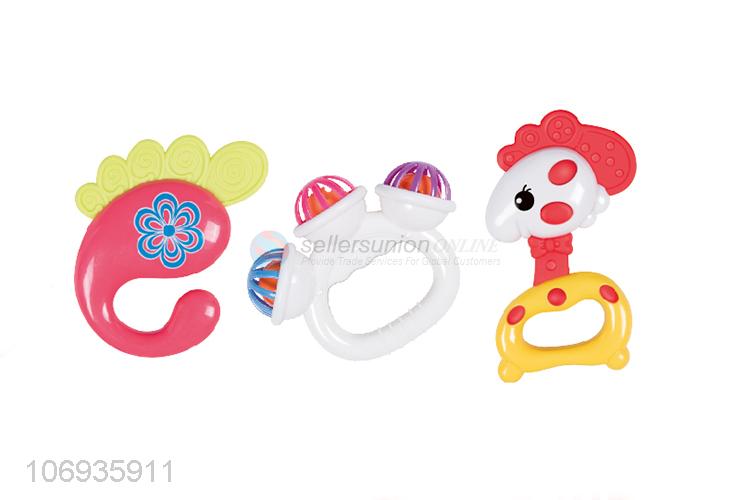 Direct Factory Baby Educational Rattle Rings Bell Plastic Shaking Rattle Toys Set