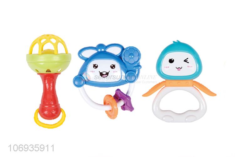 Direct Factory Baby Educational Rattle Rings Bell Plastic Shaking Rattle Toys Set