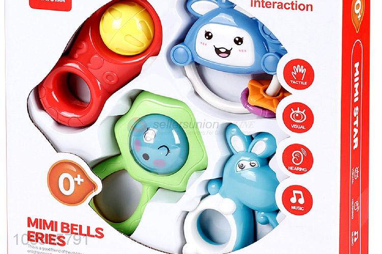 Reasonable Price Lovely Plastic Baby Hand Ball Bell Ring Rattles Toys Set