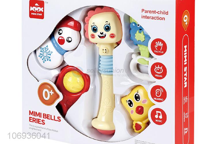 Premium Quality Baby Educational Toy Plastic Hand Shaking Bell Toy Set