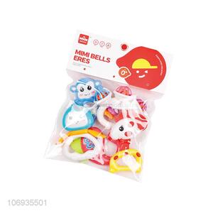 Hot Sale Lovely Infant Educational Toy Plastic Baby Hand Shake Bell Toy Set