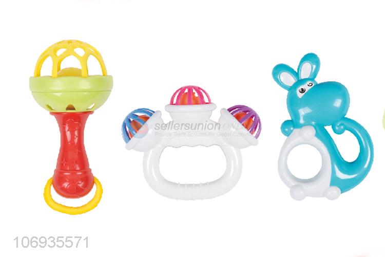 Best Price Cute Cartoon Plastic Baby Rattle Grasping Hand Shaking Bell Toy