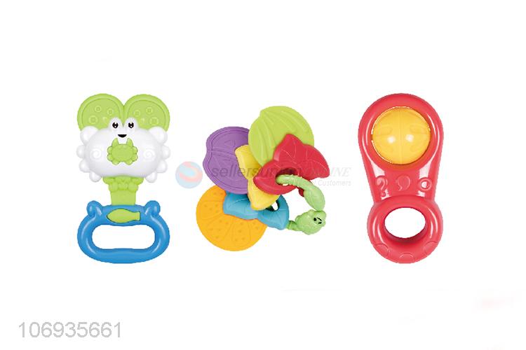High Sales Lovely Cartoon Baby Rattle Toys Plastic Baby Bell Toys Set