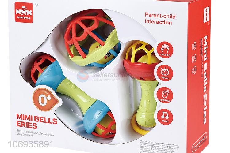 Wholesale Unique Design Baby Toys Plastic Rattle Toy Ring Bell Toys Set