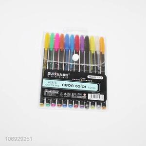 China factory 12pcs plastic highlighters neon color mark pens