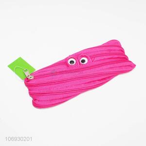 Good quality creative cartoon monster zippers pencil bag