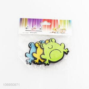 Newest 3 Pieces Cartoon Frog Decorative Felt Sticker