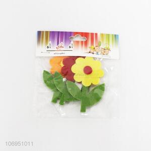 Best Sale 3 Pieces Flower Shape DIY Felt Sticker