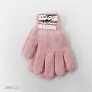 New Fashion Design Knitted Gloves Women Winter Warm Gloves