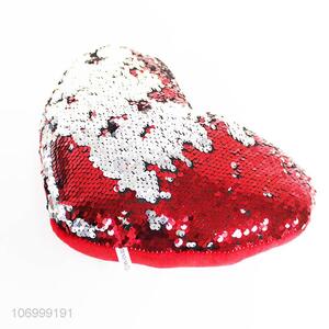 Wholesale custom red sequin gitter love heart plush pendant