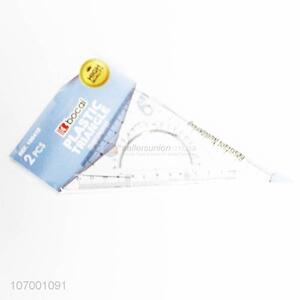 Best Quality 2 Pieces Plastic Triangle Ruler Set
