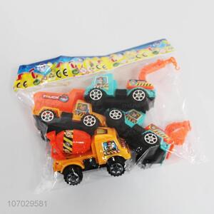 Low price 4pcs plastic construction truck set toys