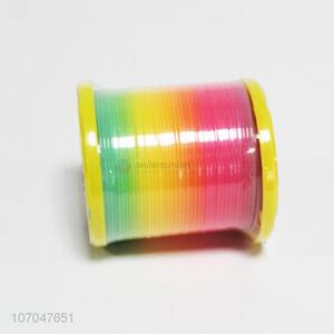 Good Sale Plastic Magic Rainbow Spring Ring Toys