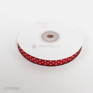 High sales polka dot printed grosgrain ribbon for gift packing