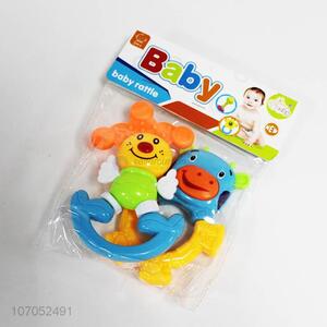 Promotional eco-friendly baby plastic rattle set infant toys