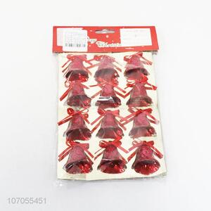 New Design Small Beautiful Red Plastic Christmas Bells Christmas Decorations