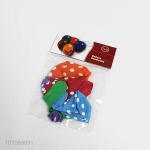 Factory wholesale 6pcs polka dot printed latex party balloons